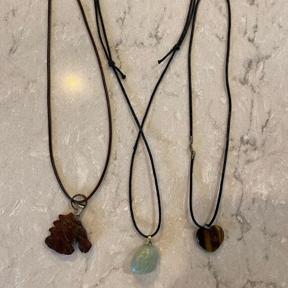 3 Gemstone Necklaces - Picture 2 of 9